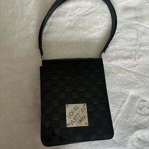 LOUIS VUITTON
Limited Edition Black Damier Vernis Cabaret Tall Shoulder Bag